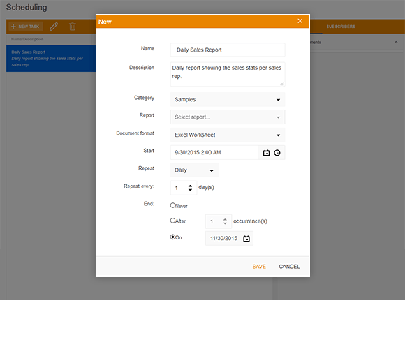 scheduling document