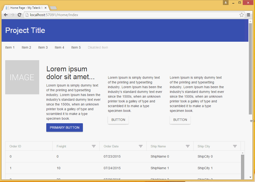Responsive MVC Web Design