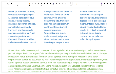 RichTextEditor - Continuous section breaks