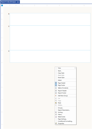 Right-click Report Properties Right-click Report Properties