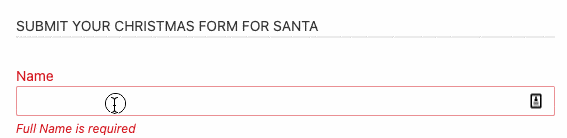 santaFormNameInput Name Input