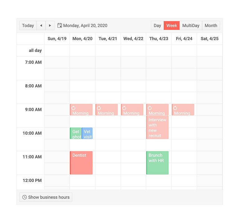 Blazor Scheduler Component Telerik UI for Blazor