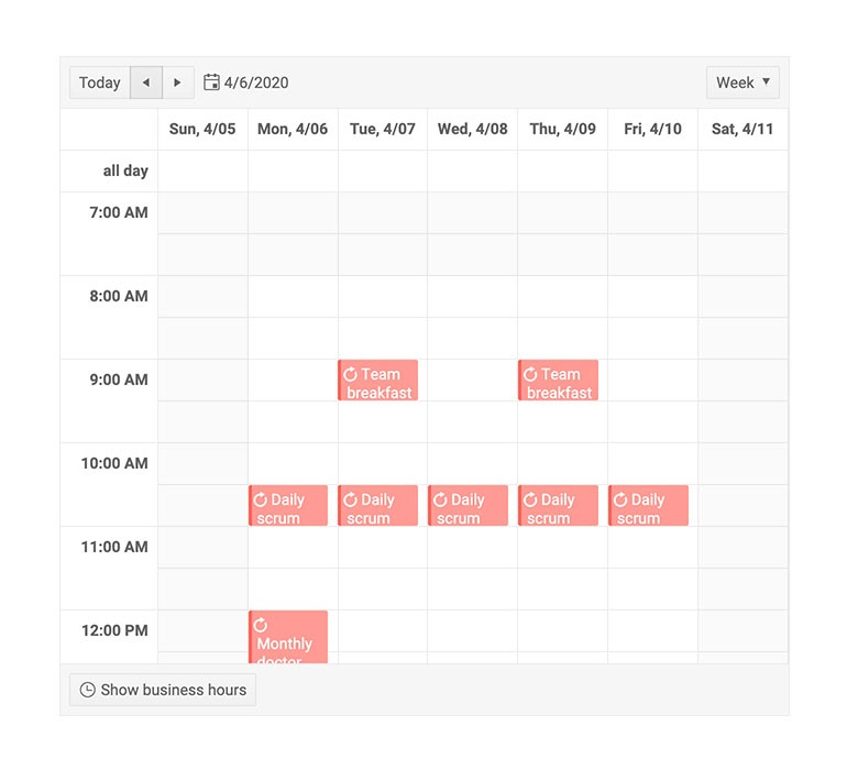 Telerik UI for Blazor Scheduler Recurring Appointments