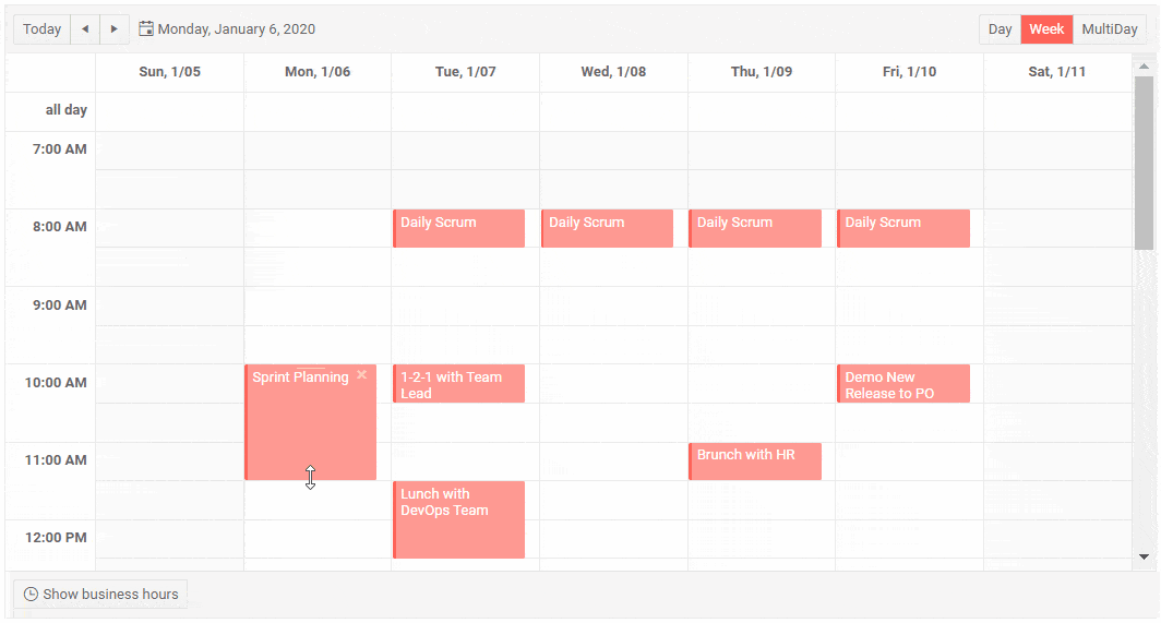 Telerik UI for Blazor Scheduler Drag and Drop Telerik UI for Blazor Scheduler Drag and Drop