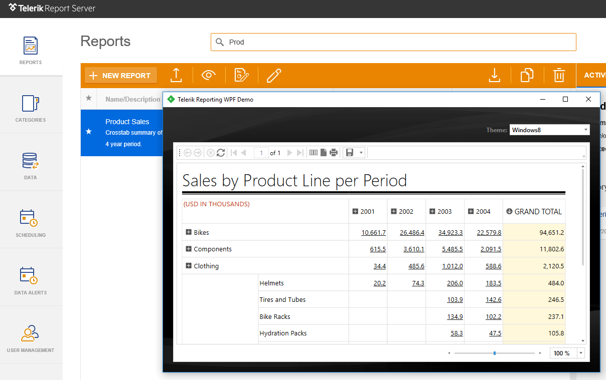 server-wpf-integration Report Server WPF report viewer integration