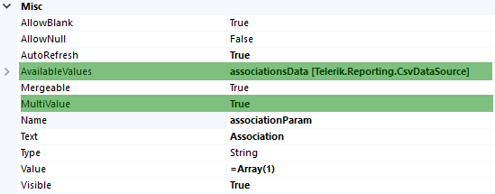 Defining the parameters