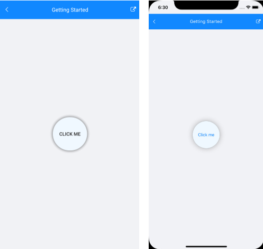 shadow on a circular button on android and ios