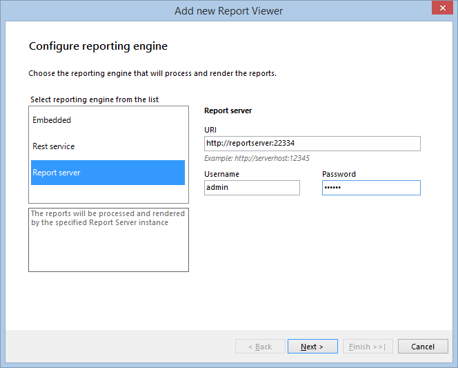 report viewer item template