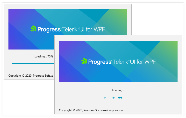 WPF Splash Screen control demonstrating Built-in progress bar