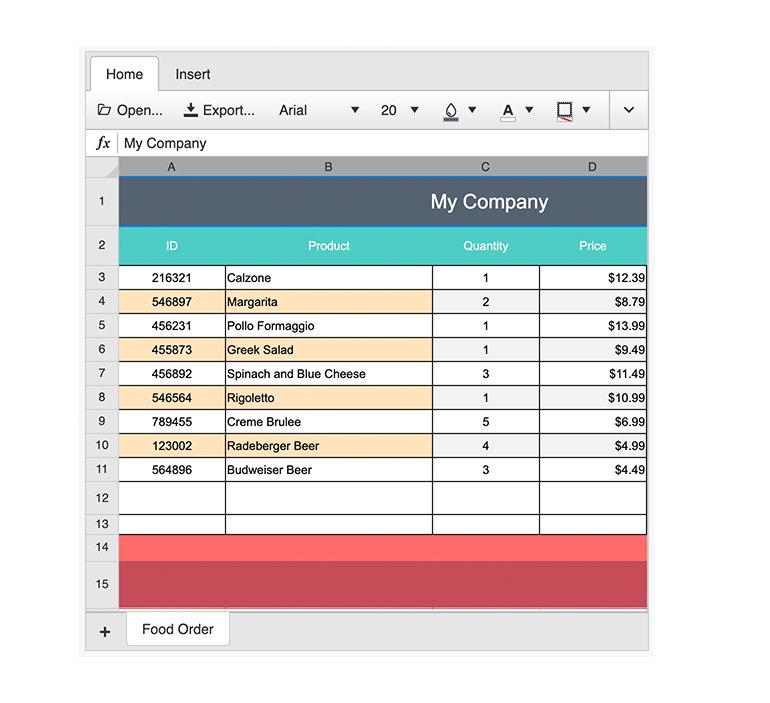 Telerik UI for ASP.NET AJAX Spreadsheet Image Support 