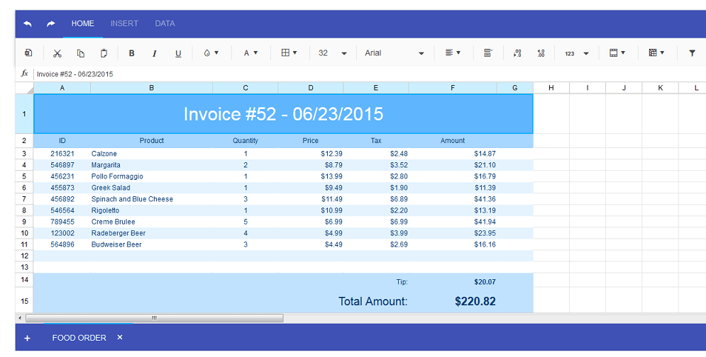 Spreadsheet