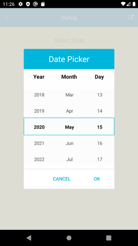 styling datepicker for xamarin