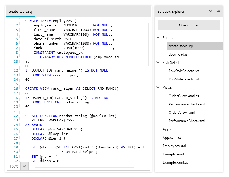Telerik UI for WPF - Syntax Editor 