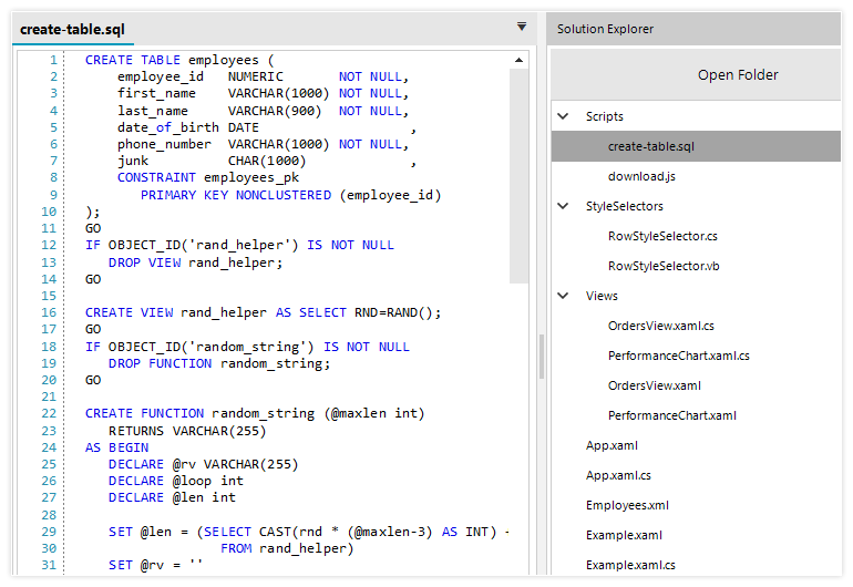 WInForms Syntax Editor control overview