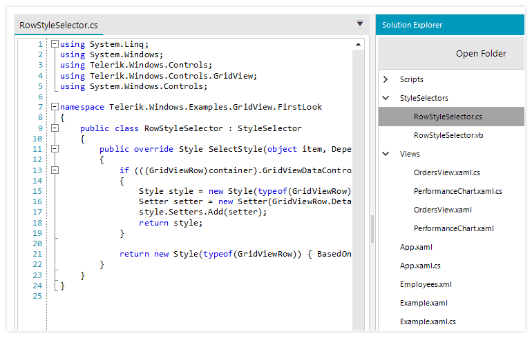 WinForms Syntax Editor control displaying Syntax highlighting