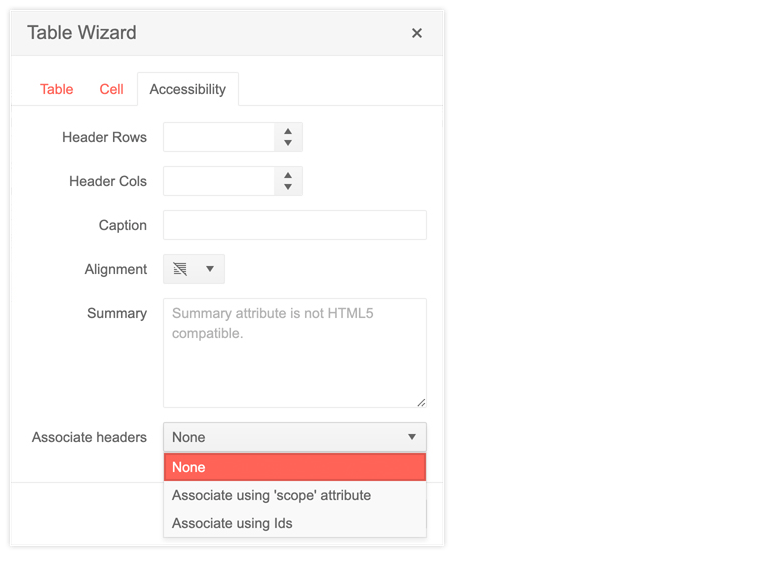 Telerik UI for ASP.NET MVC Editor - Table Headers