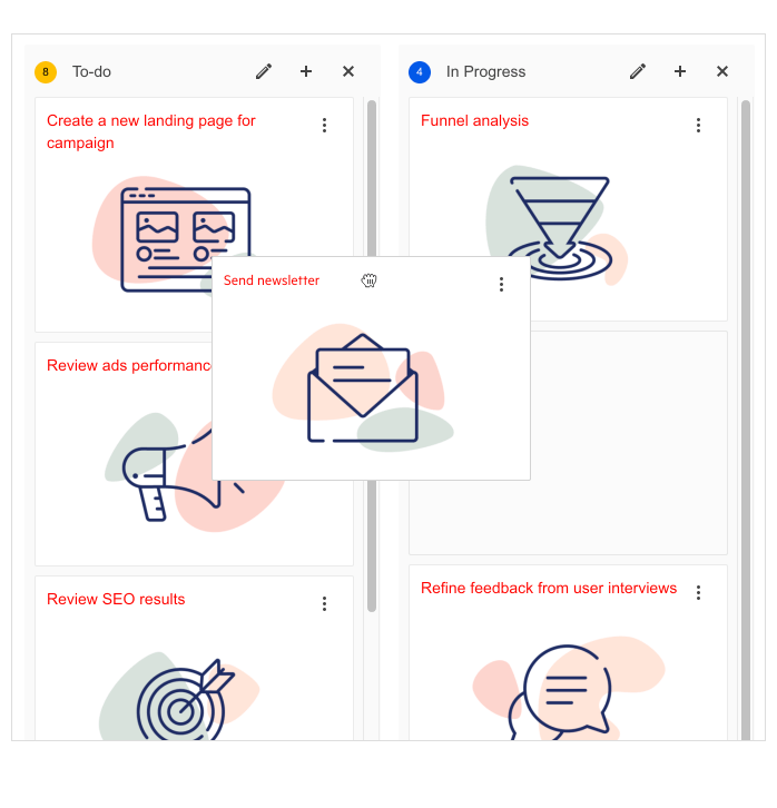 Telerik UI for ASP.NET MVC TaskBoard Drag and Drop of Card Between Lanes