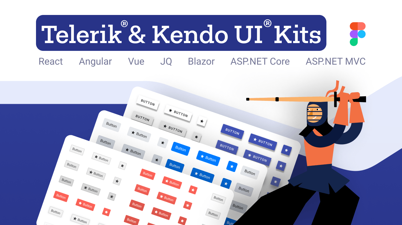 Telerik and Kendo UI Design kits for Figma