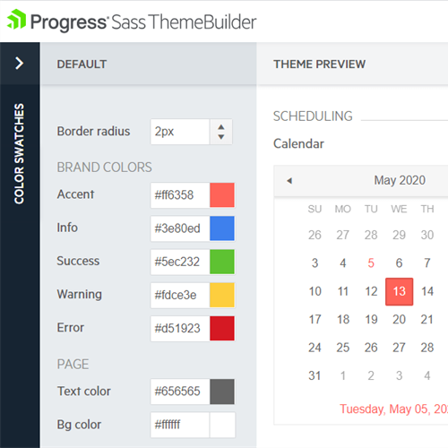 Style specific components with Telerik ThemeBuilder