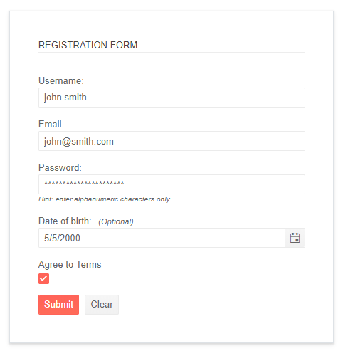 Telerik UI for ASP.NET MVC Form Component