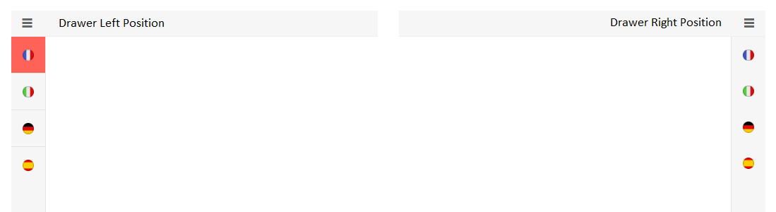 Telerik UI for Blazor Drawer Positions Telerik UI for Blazor Drawer Positions