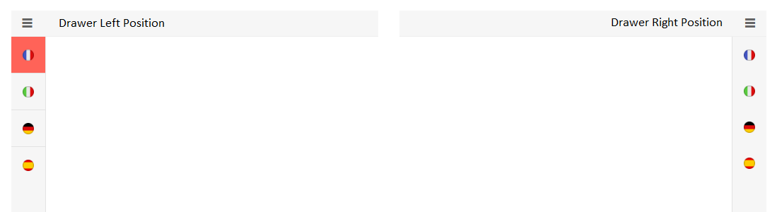 Telerik UI for Blazor Drawer Positions