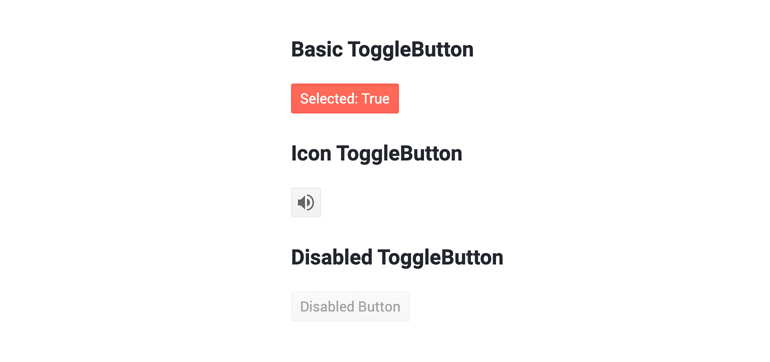 Telerik UI Blazor ToggleButton States