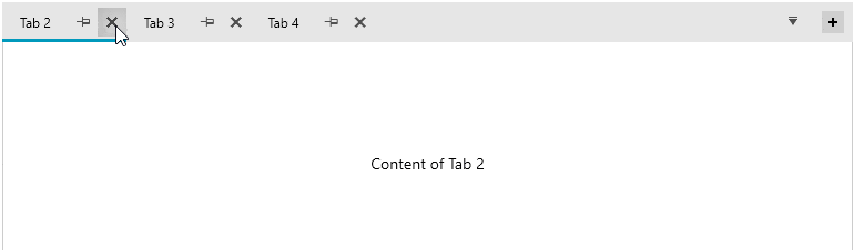 WPF TabControl demonstrating the ease of closing tabs