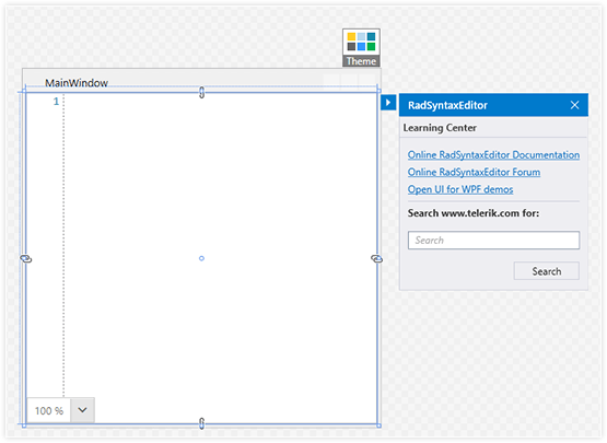 Telerik UI for WPF SyntaxEditor - Design-Time-and-SmartTags