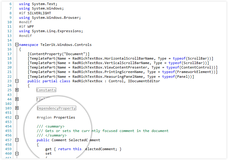 Telerik UI for WPF SyntaxEditor - Highlighting
