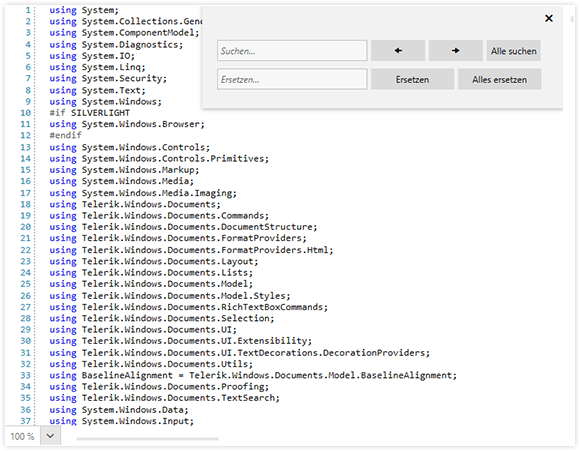 Telerik UI for WPF SyntaxEditor - Localization