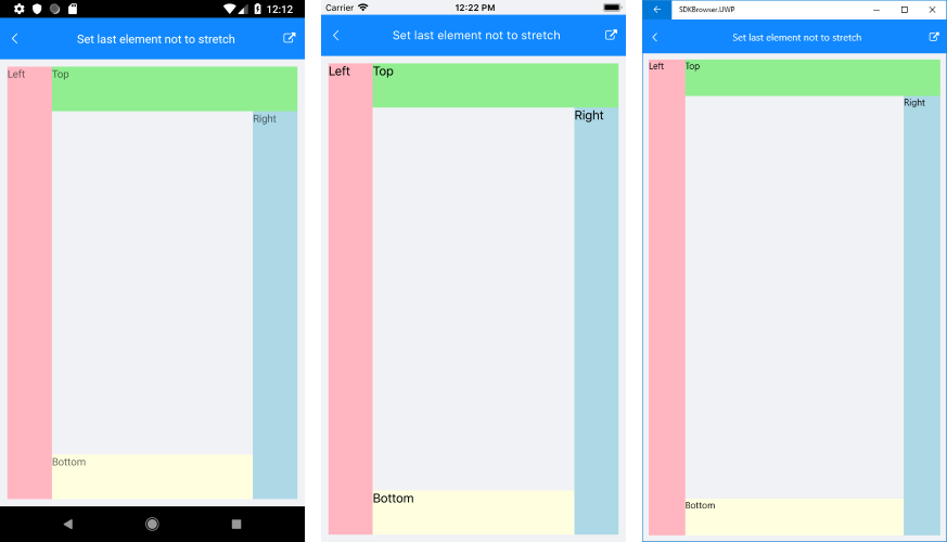 Telerik UI for Xamarin - DockLayout control - Adaptable Docking