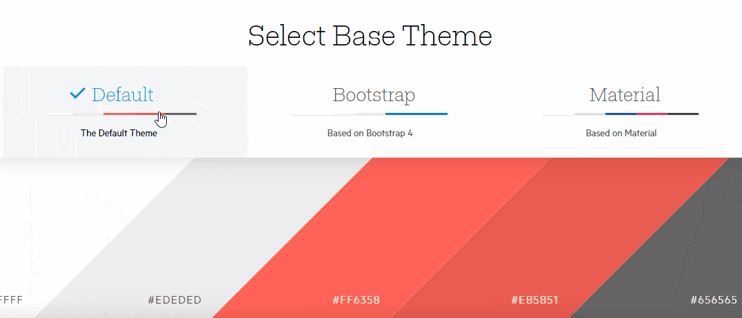 Telerik UI ThemeBuilder Default, Bootstrap, Material Telerik UI ThemeBuilder Default, Bootstrap, Material