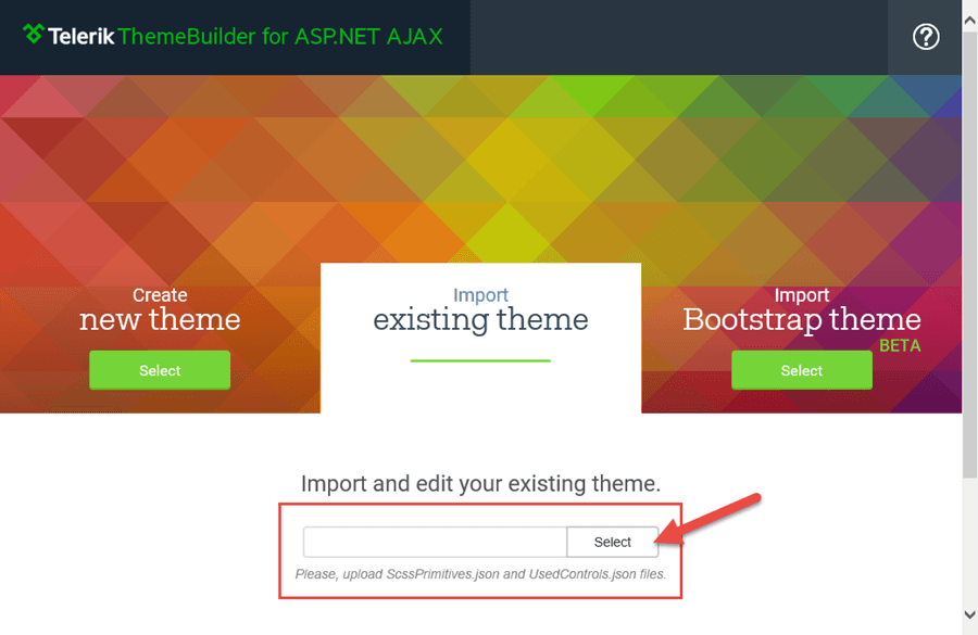 ThemeBuilder - Import a Theme ThemeBuilder - Import a Theme