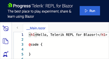 Telerik UI for Blazor REPL