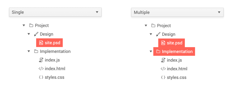 Telerik UI for TreeView Node Selection