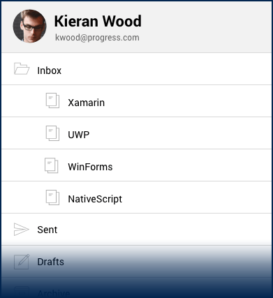 Telerik UI for Xamarin TreeView Component