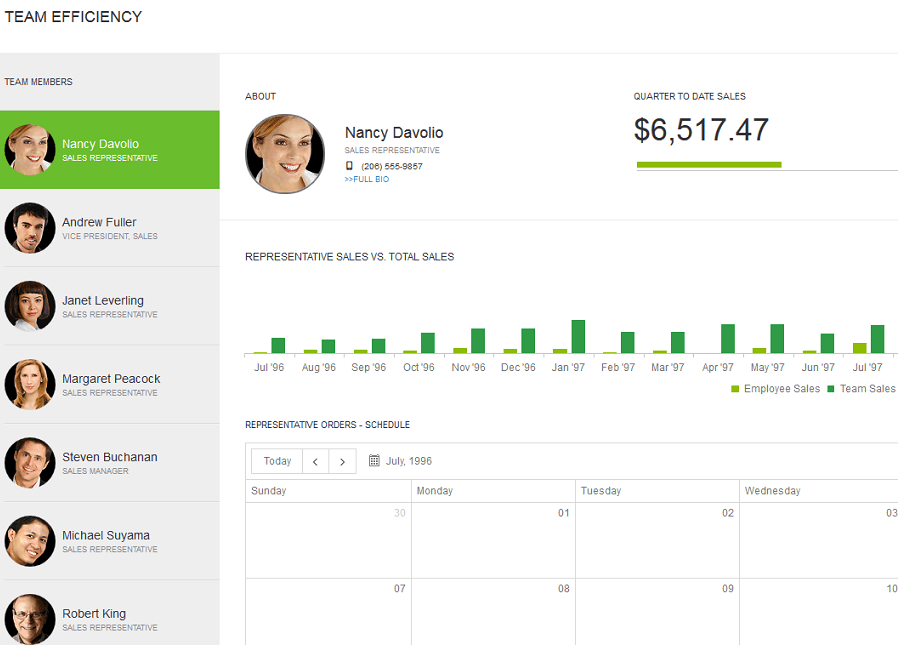 Visual Studio Dashboard Template