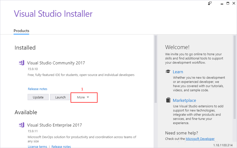 Visual Studio Installer