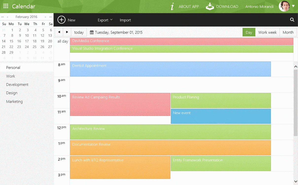Web Mail - Calendar View Web Mail - Calendar View