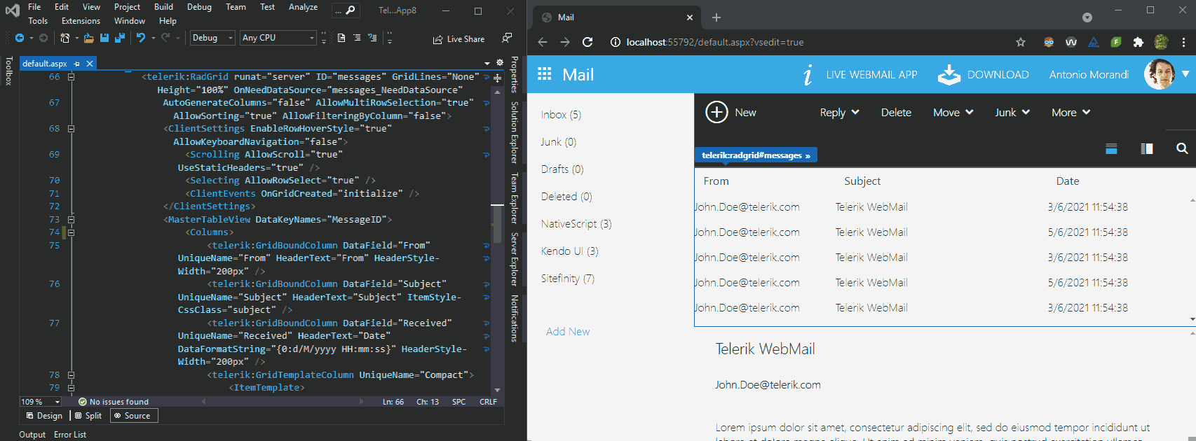 Overview of Web Live Preview by Telerik UI for ASP.NET AJAX