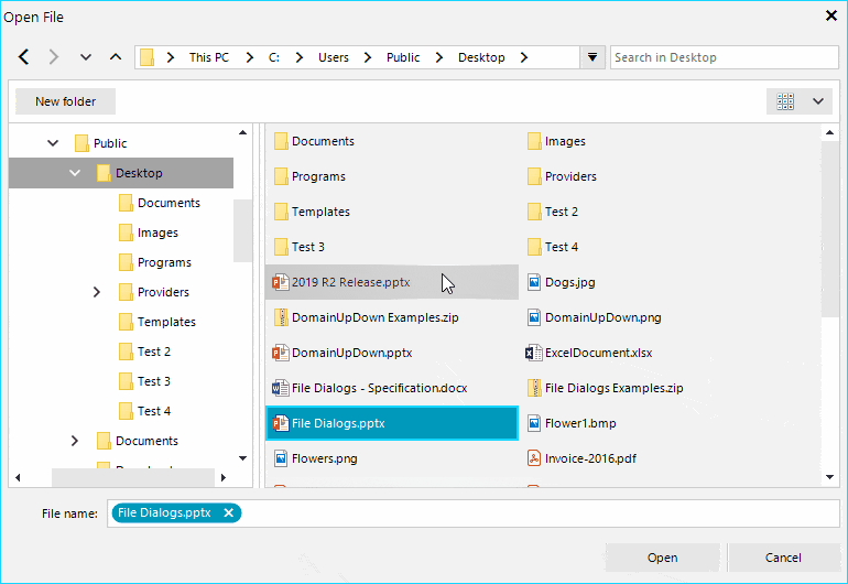 WinForms File Dialogs - Navigation and History