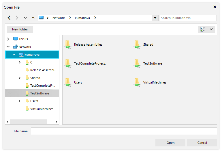 WinForms File Dialogs - Network Locations