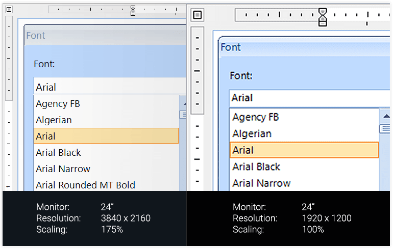 Telerik UI for WinForms High DPI支持大图像