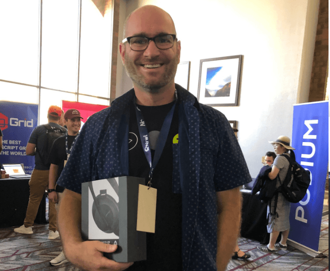 KendoReact Raffle Winner Headphone Raffle Winner