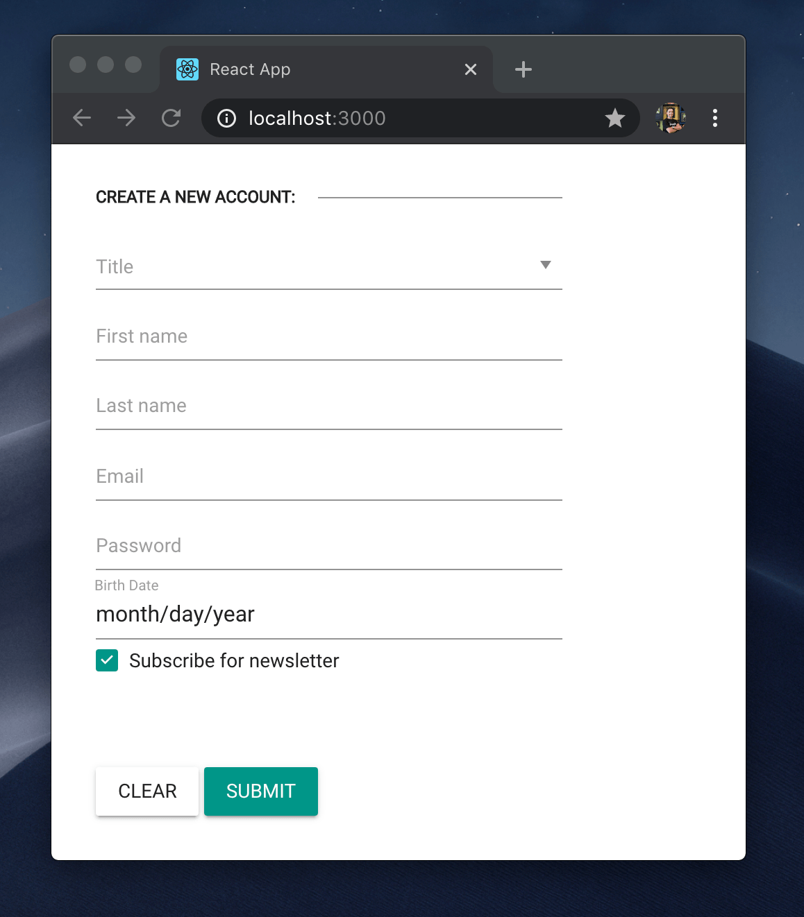 with-theme KendoReact app with custom theme