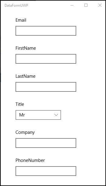 Creating Data Forms in Windows 10 Universal Platform Apps