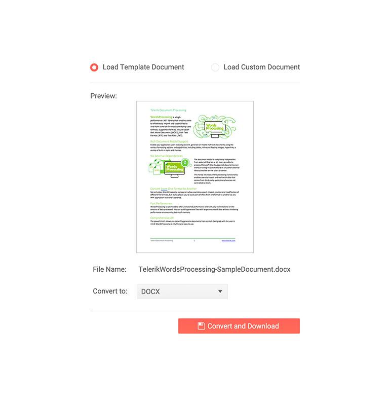 Blazor WordProcessing Component | Telerik UI for Blazor