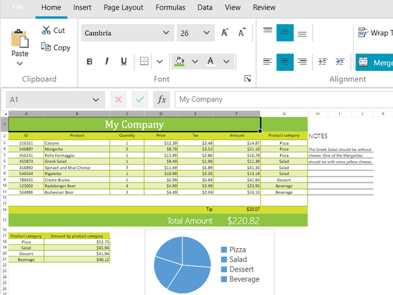 Telerik UI for WPF Spreadsheet