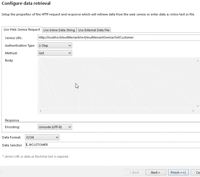 WebServiceDataSourceConfiguration WebServiceDataSourceConfiguration